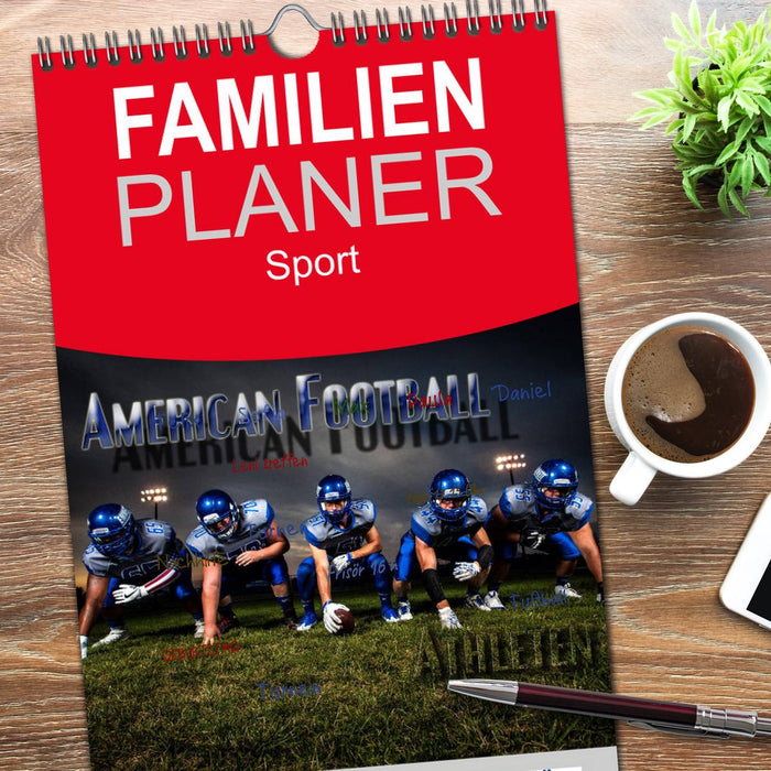 American Football - Athleten (CALVENDO Familienplaner 2026)