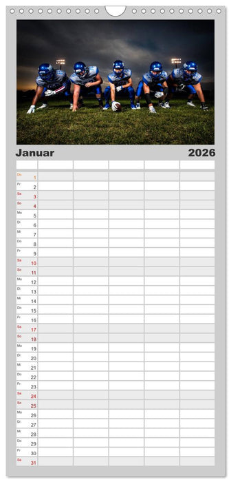 American Football - Athleten (CALVENDO Familienplaner 2026)