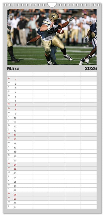 American Football - Athleten (CALVENDO Familienplaner 2026)