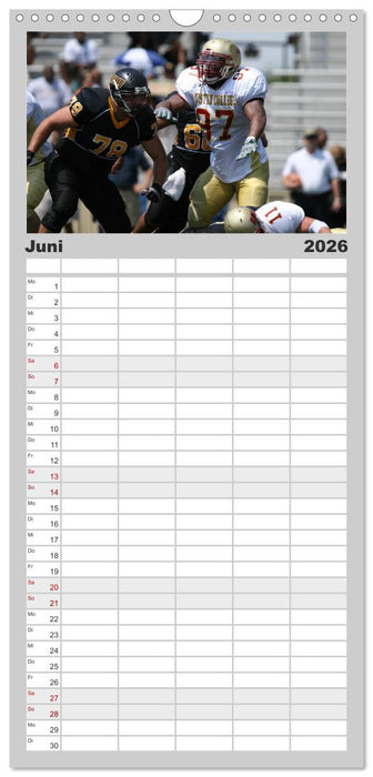 American Football - Athleten (CALVENDO Familienplaner 2026)