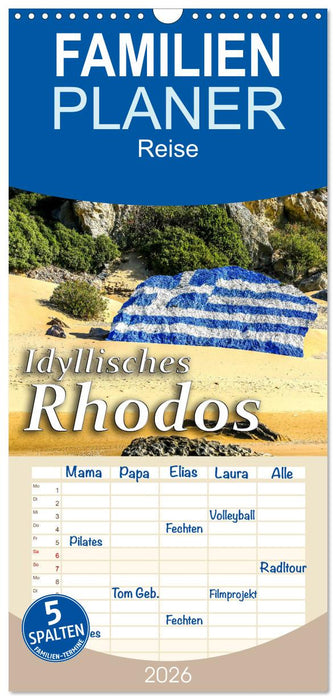 Idyllisches Rhodos (CALVENDO Familienplaner 2026)