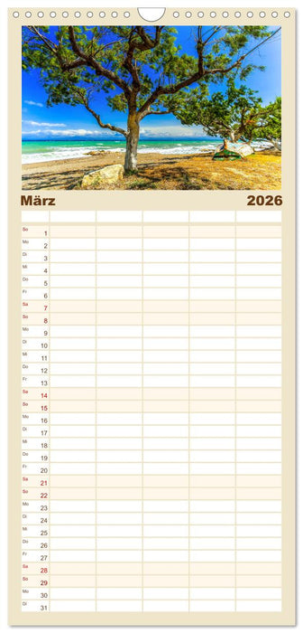 Idyllisches Rhodos (CALVENDO Familienplaner 2026)