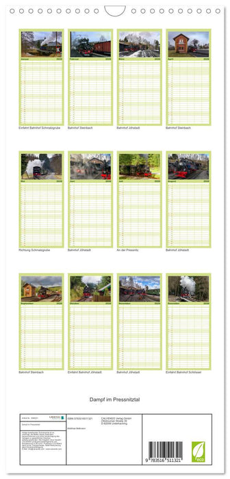 Dampf im Pressnitztal (CALVENDO Familienplaner 2026)