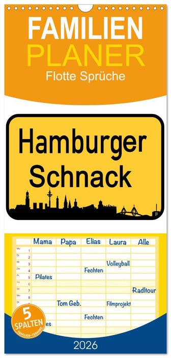 Hamburger Schnack (CALVENDO Familienplaner 2026)