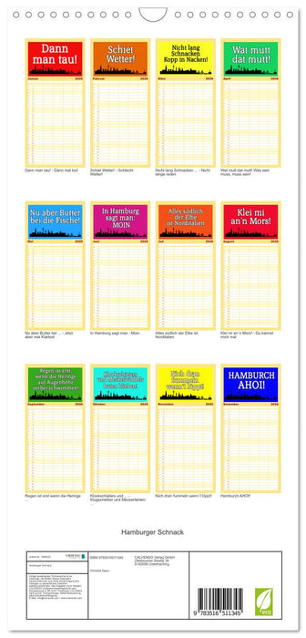 Hamburger Schnack (CALVENDO Familienplaner 2026)
