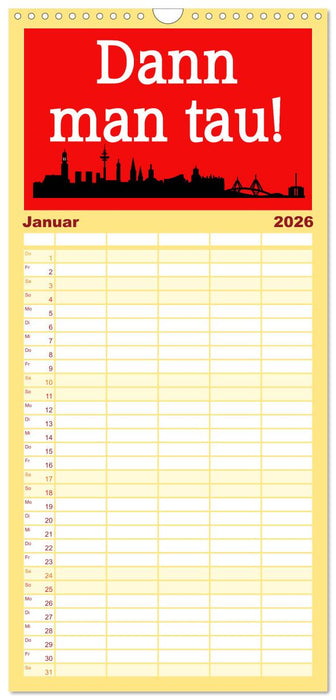 Hamburger Schnack (CALVENDO Familienplaner 2026)