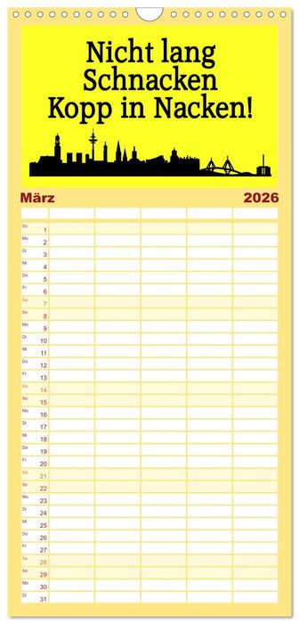 Hamburger Schnack (CALVENDO Familienplaner 2026)