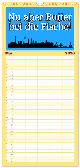 Hamburger Schnack (CALVENDO Familienplaner 2026)