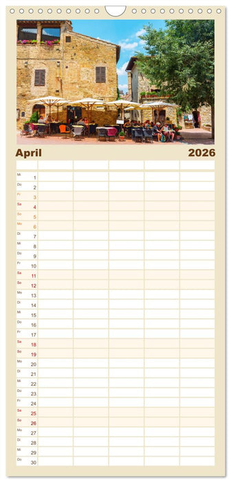 San Gimignano, die Stadt der Türme (CALVENDO Familienplaner 2026)