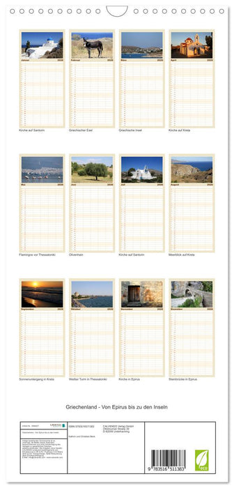 Griechenland - Von Epirus bis zu den Inseln (CALVENDO Familienplaner 2026)