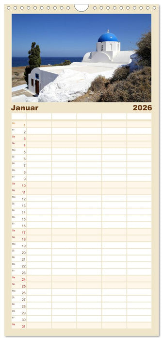 Griechenland - Von Epirus bis zu den Inseln (CALVENDO Familienplaner 2026)