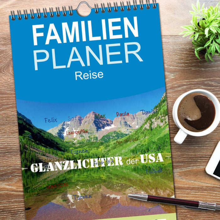 Glanzlichter der USA (CALVENDO Familienplaner 2026)