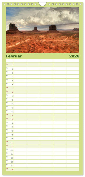 Glanzlichter der USA (CALVENDO Familienplaner 2026)