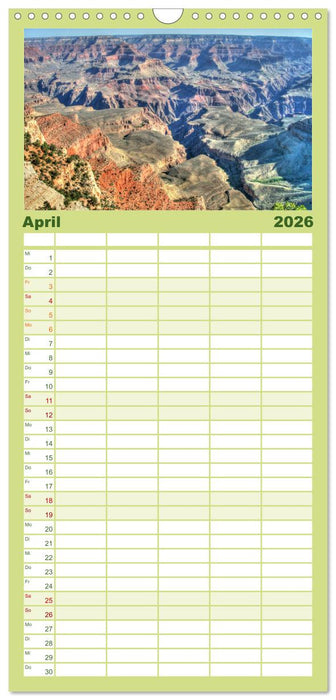 Glanzlichter der USA (CALVENDO Familienplaner 2026)