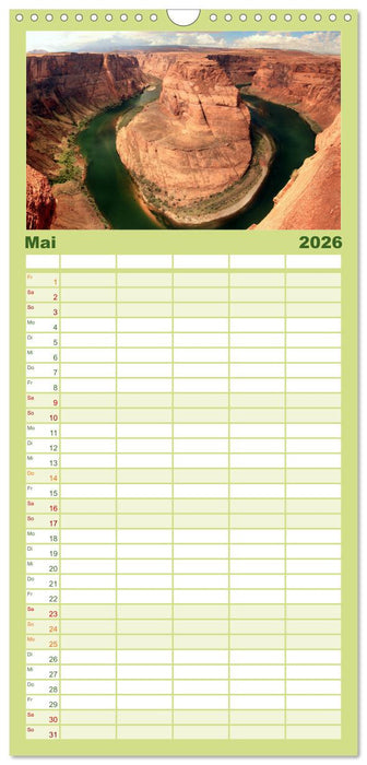 Glanzlichter der USA (CALVENDO Familienplaner 2026)