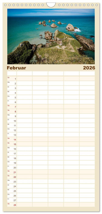 Neuseeland - Landschaftsträume (CALVENDO Familienplaner 2026)