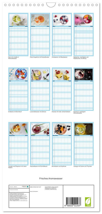 Frisches Aromawasser (CALVENDO Familienplaner 2026)