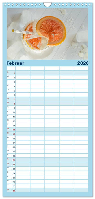 Frisches Aromawasser (CALVENDO Familienplaner 2026)