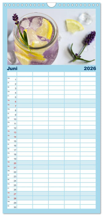 Frisches Aromawasser (CALVENDO Familienplaner 2026)