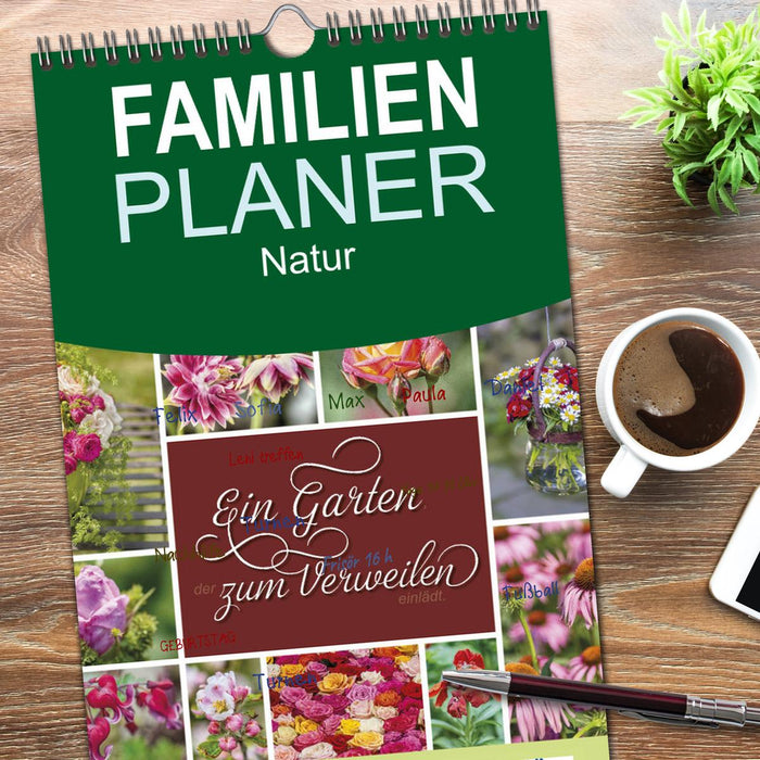 Ein Garten, der zum Verweilen einlädt (CALVENDO Familienplaner 2026)