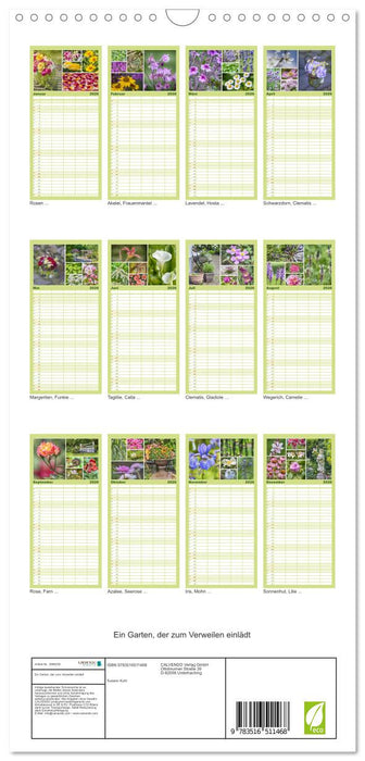 Ein Garten, der zum Verweilen einlädt (CALVENDO Familienplaner 2026)