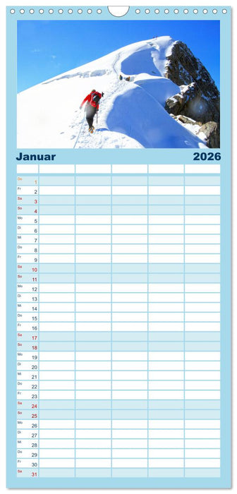 Schweizer Berggipfel (CALVENDO Familienplaner 2026)