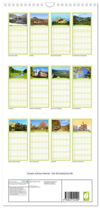 Unsere schöne Heimat - Die Schwäbische Alb (CALVENDO Familienplaner 2026)