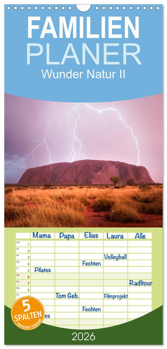 Wunder Natur II (CALVENDO Familienplaner 2026)