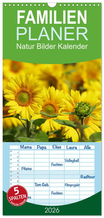 Natur Bilder Kalender (CALVENDO Familienplaner 2026)