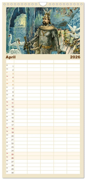 Ludwig II. von Bayern: Historische Illustrationen und Stiche (CALVENDO Familienplaner 2026)