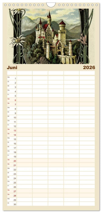 Ludwig II. von Bayern: Historische Illustrationen und Stiche (CALVENDO Familienplaner 2026)