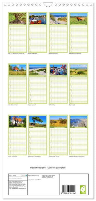Insel Hiddensee - Dat söte Länneken (CALVENDO Familienplaner 2026)
