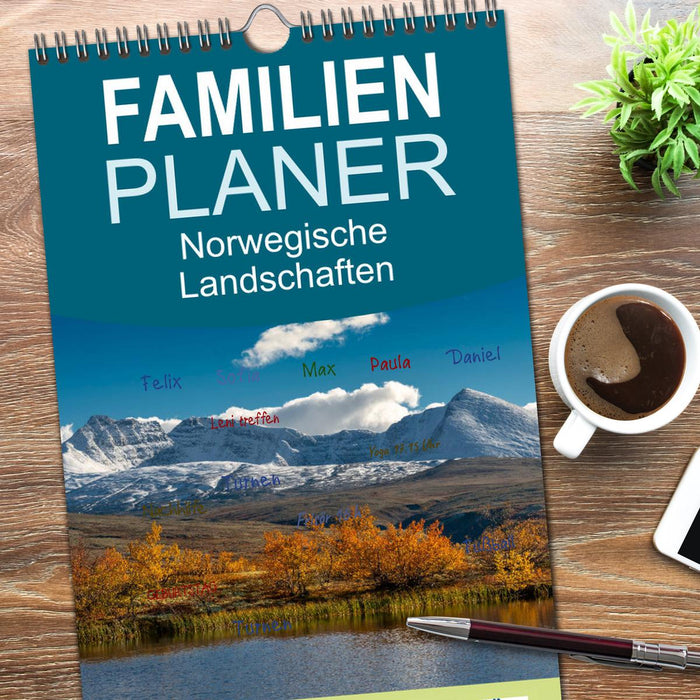 Norwegische Landschaften (CALVENDO Familienplaner 2026)