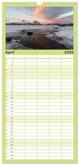 Norwegische Landschaften (CALVENDO Familienplaner 2026)