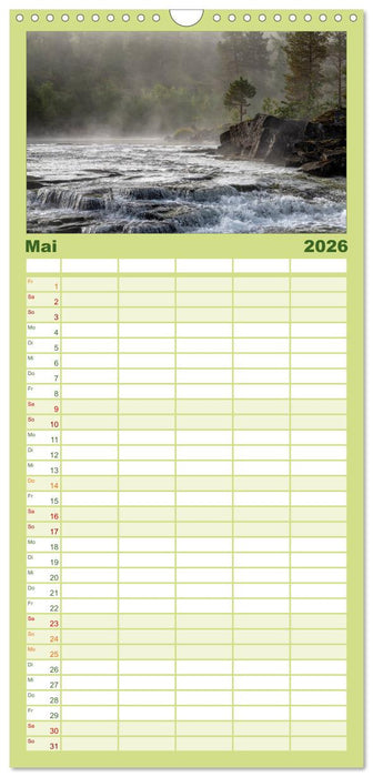 Norwegische Landschaften (CALVENDO Familienplaner 2026)