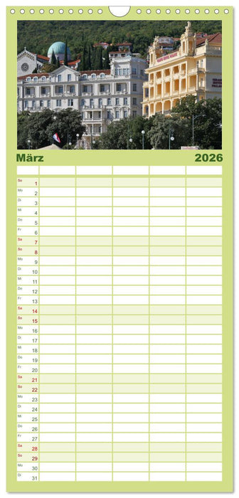 Zauberhaftes Opatija (CALVENDO Familienplaner 2026)