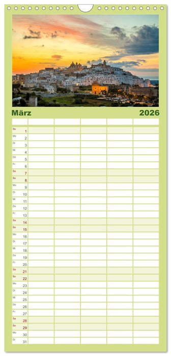 Italien von der Toskana nach Sizilien (CALVENDO Familienplaner 2026)