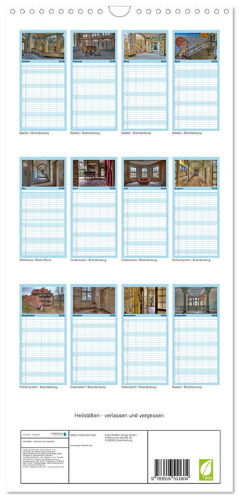 Heilstätten - verlassen und vergessen (CALVENDO Familienplaner 2026)