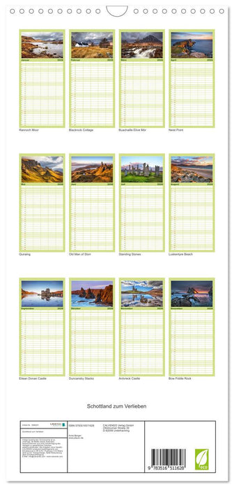 Schottland zum Verlieben (CALVENDO Familienplaner 2026)