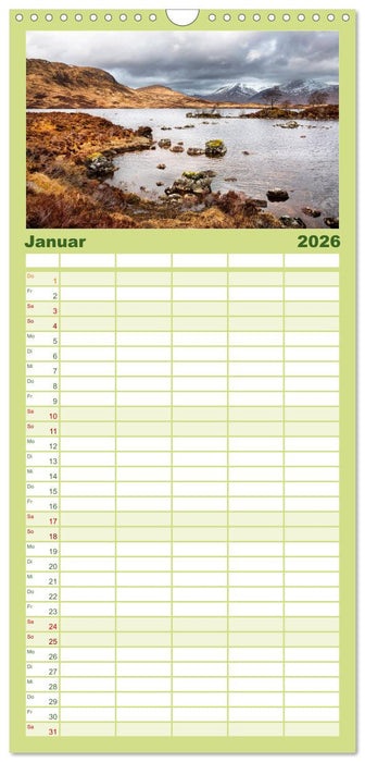 Schottland zum Verlieben (CALVENDO Familienplaner 2026)