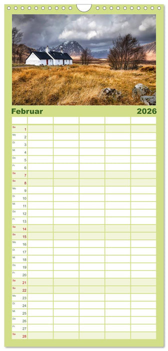 Schottland zum Verlieben (CALVENDO Familienplaner 2026)