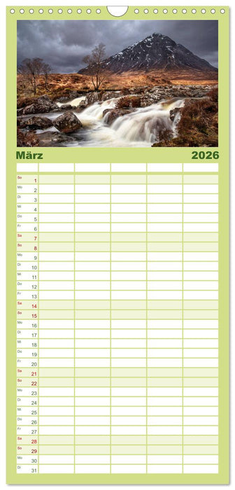 Schottland zum Verlieben (CALVENDO Familienplaner 2026)