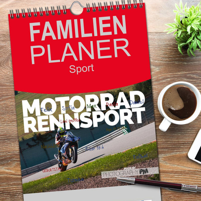 Motorrad Rennsport (CALVENDO Familienplaner 2026)
