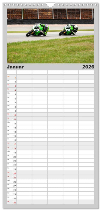 Motorrad Rennsport (CALVENDO Familienplaner 2026)
