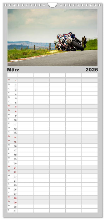 Motorrad Rennsport (CALVENDO Familienplaner 2026)