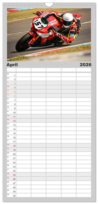 Motorrad Rennsport (CALVENDO Familienplaner 2026)