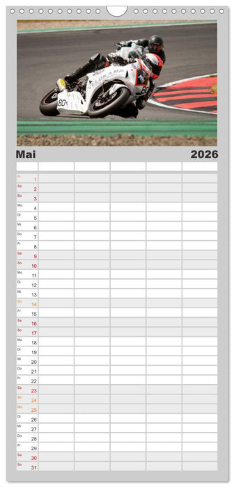 Motorrad Rennsport (CALVENDO Familienplaner 2026)