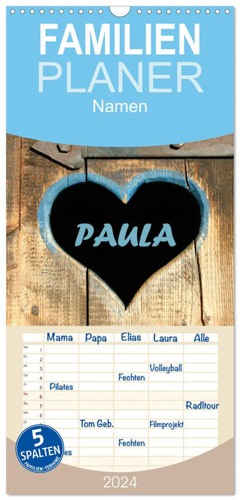 PAULA-Namenskalender (CALVENDO Familienplaner 2026)