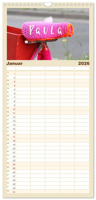 PAULA-Namenskalender (CALVENDO Familienplaner 2026)