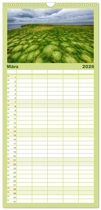 Irland - Zauberhafte Insel in grün (CALVENDO Familienplaner 2026)